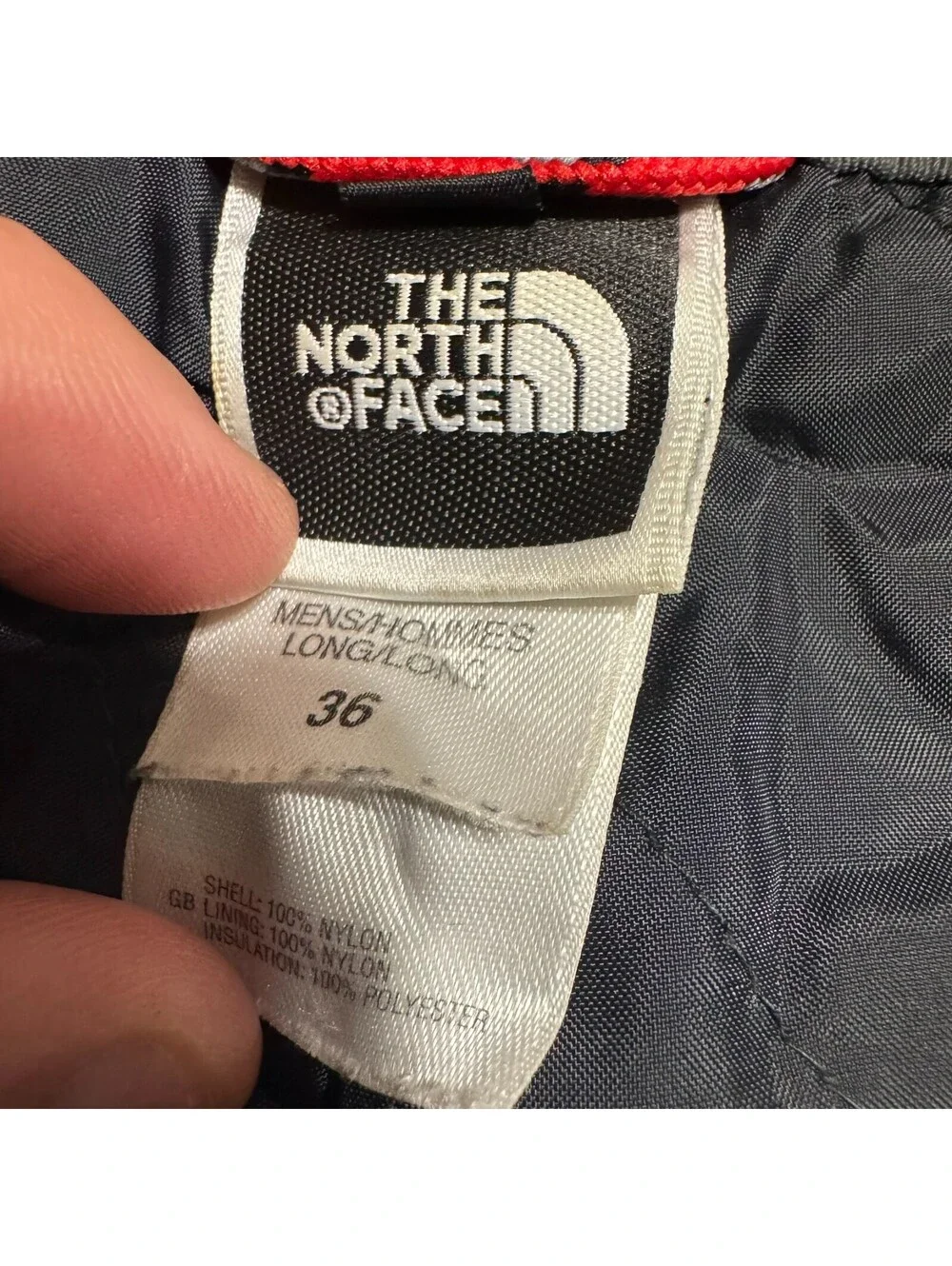 The North Face Mens Hiking Pants Gray Nylon Ripstop Straight Leg Size 36 Lined